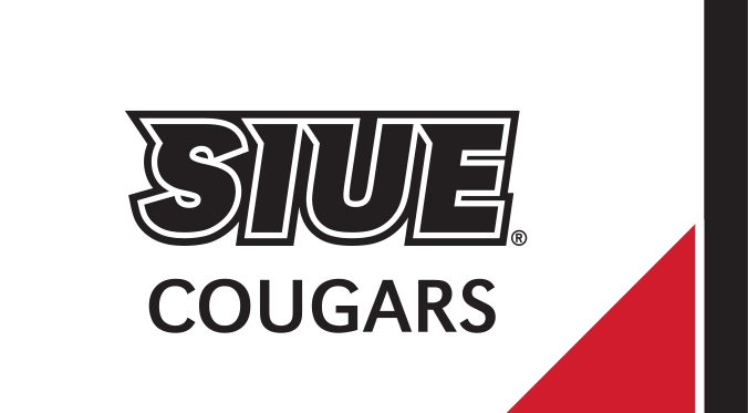 SIUE Cougars Spirit Mark, black/red on white variant, cell 62