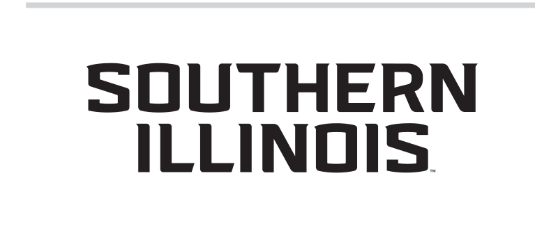 Southern Illinois wordmark, black variant, cell 72