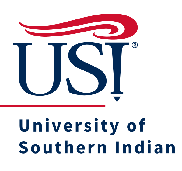 USI lettermark with wordmark, full color variant, cell 11
