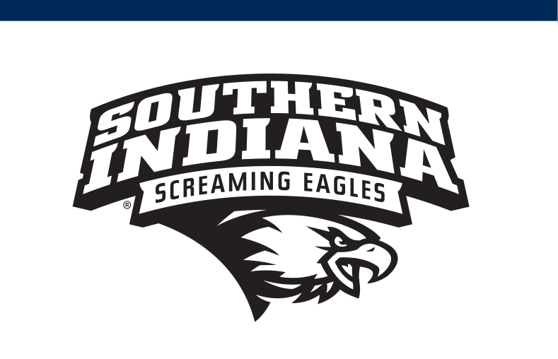 Southern Indiana Screaming Eagles logo, black on white variant, cell 24