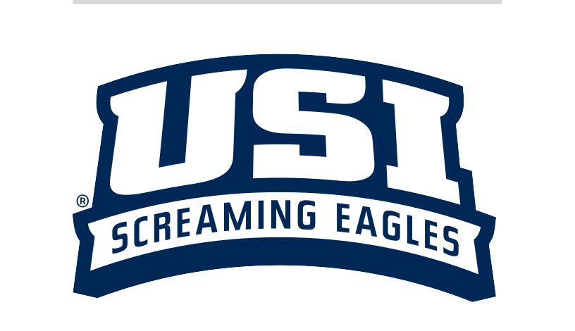 USI Screaming Eagles wordmark, navy on white variant, cell 33