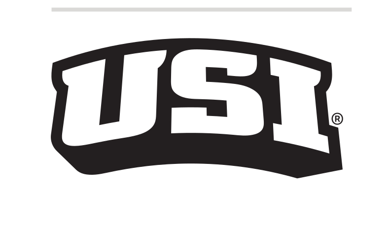 USI lettermark, black on white variant, cell 39