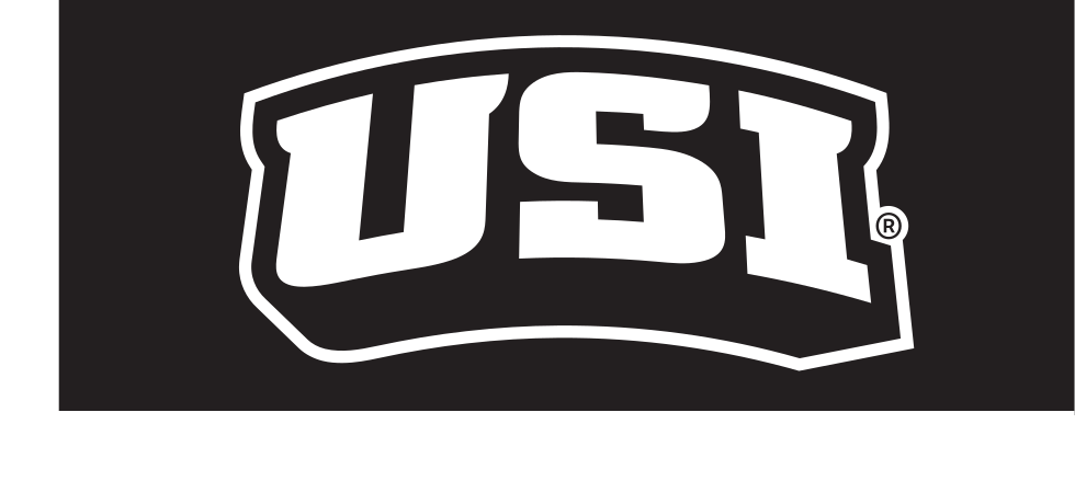 USI lettermark, white on black variant, cell 40