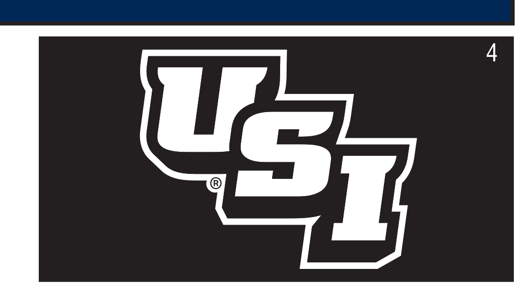 USI lettermark, reverse on black variant, cell 45