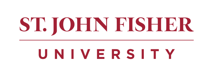 St. John Fisher University wordmark, full color variant, cell 10