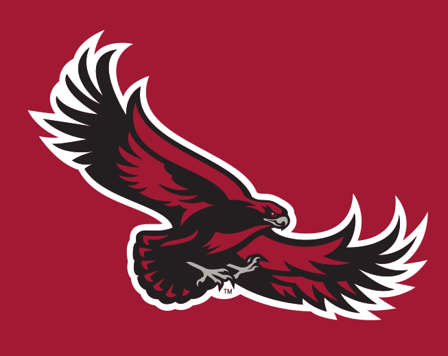 full hawk mascot, color on crimson variant, cell 2
