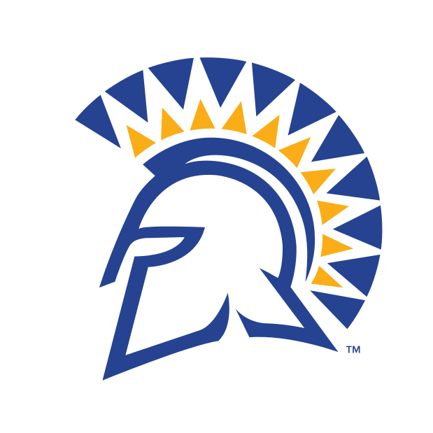Spartan head logo, blue and gold variant, cell 2