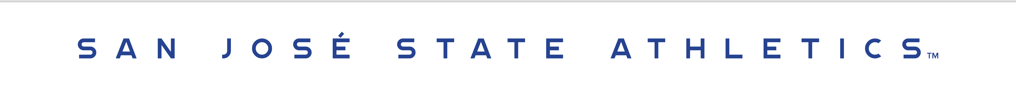 SAN JOSÉ STATE ATHLETICS wordmark, horizontal variant, cell 12