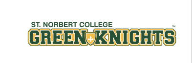 St. Norbert College Green Knights wordmark, green/gold variant, cell 9