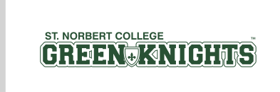 St. Norbert College Green Knights wordmark, green/black variant, cell 10