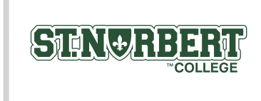 St. Norbert College wordmark, green/black variant, cell 13