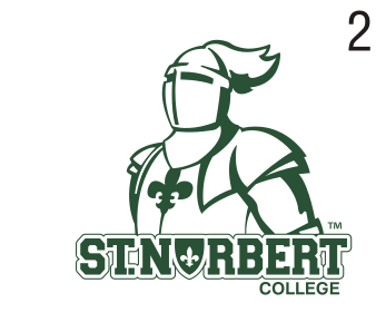 Green Knight head with stacked wordmark, green/black variant, cell 26