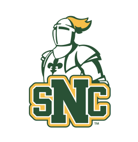 Green Knight head with SNC lettermark, green/gold variant, cell 28