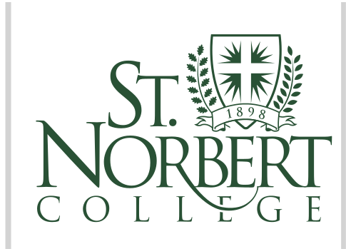 St. Norbert College institutional logo, green/black variant, cell 37