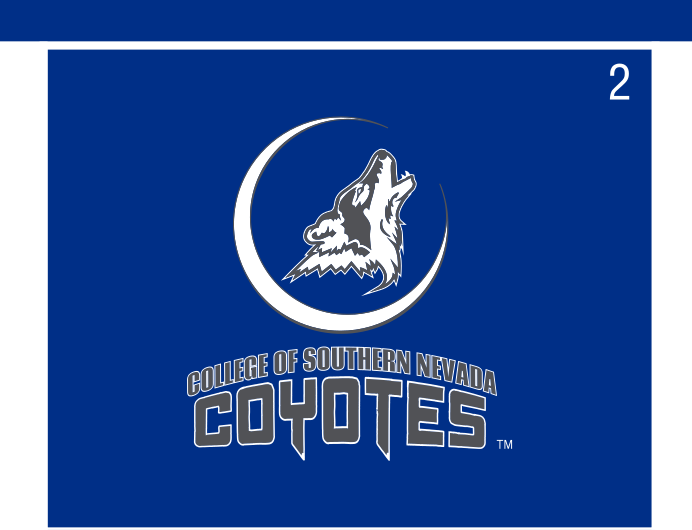 mascot head with full name lockup, full color on blue variant, cell 2