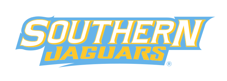 Southern Jaguars wordmark, blue/gold variant, cell 5