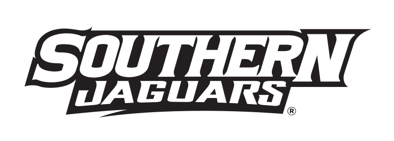 Southern Jaguars wordmark, black/white variant, cell 6