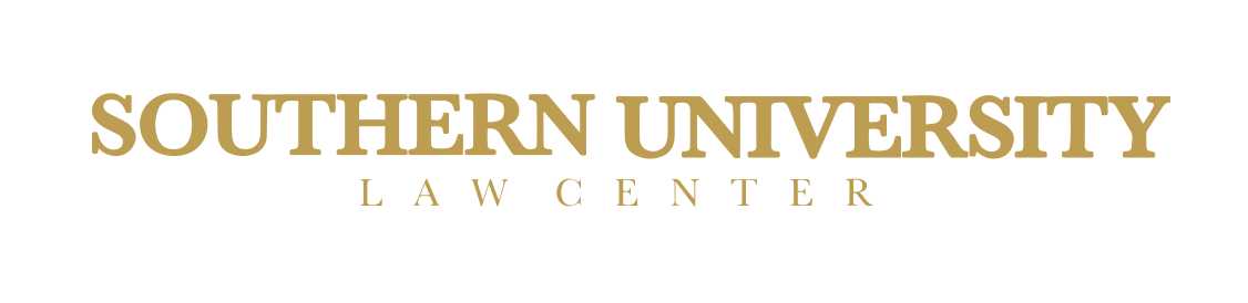 Southern University Law Center wordmark, gold variant, cell 14