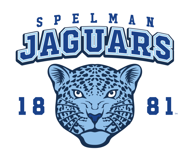 Spelman Jaguars logo with mascot head and 1881, standard variant, cell 10