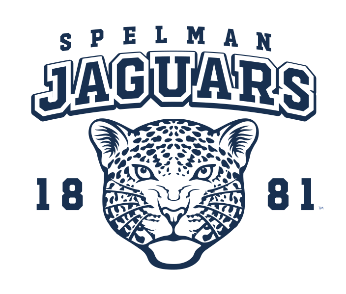 Spelman Jaguars logo with mascot head and 1881, standard variant, cell 12