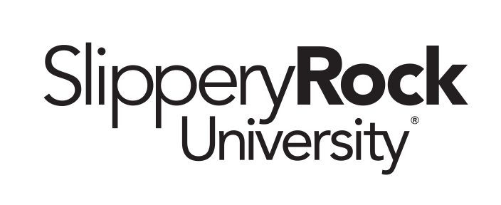 Slippery Rock University wordmark, black variant, cell 2