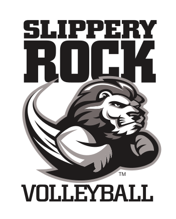 mascot with Slippery Rock Volleyball, black variant, cell 54