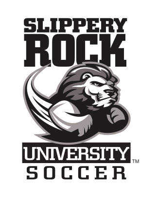 mascot with Slippery Rock University Soccer, black variant, cell 64