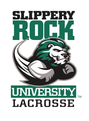 mascot with Slippery Rock University Lacrosse, green/black variant, cell 67