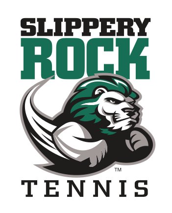 mascot with Slippery Rock Tennis, green/black variant, cell 77