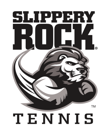mascot with Slippery Rock Tennis, black variant, cell 78