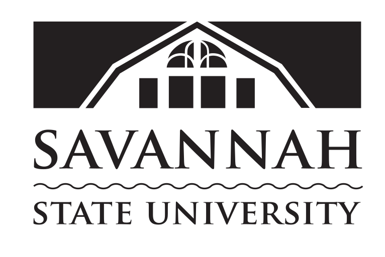 Savannah State institutional mark, black on white variant, cell 30