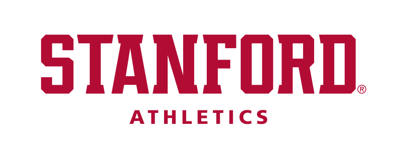 STANFORD ATHLETICS wordmark, red on white variant, cell 30