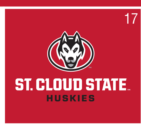 secondary wordmark, red/black on red variant, cell 17