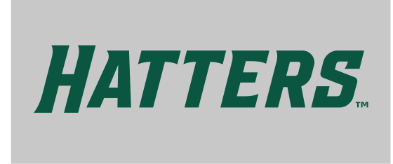 HATTERS wordmark, green with white/black outline variant, cell 37