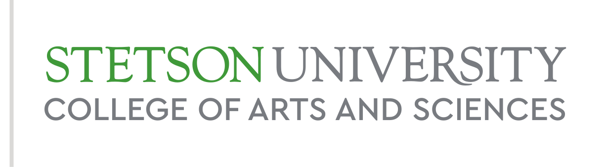 College of Arts and Sciences wordmark, green and grey horizontal variant, cell 73