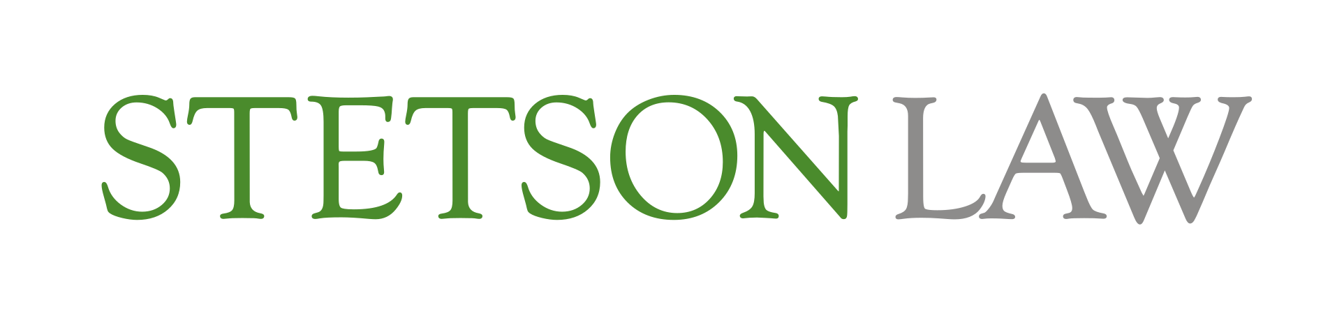 Stetson Law wordmark, horizontal variant, cell 83