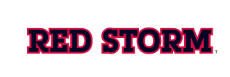RED STORM wordmark, blue with red outline variant, cell 28