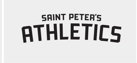 Saint Peter's Athletics, horizontal lockup black variant, cell 69