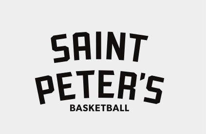Saint Peter's Basketball, arched lockup black variant, cell 74