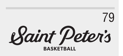 Saint Peter's Basketball, script lockup black variant, cell 79