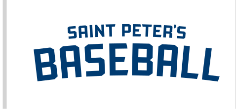 Saint Peter's Baseball, horizontal lockup blue variant, cell 81