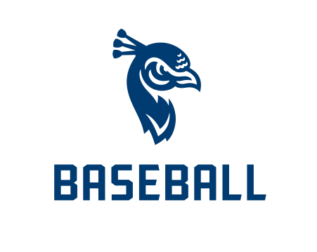 Saint Peter's Baseball, mascot lockup blue variant, cell 82