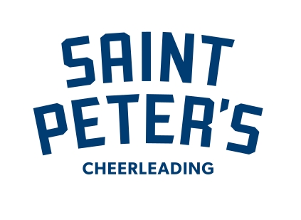 Saint Peter's Cheerleading, arched lockup blue variant, cell 86