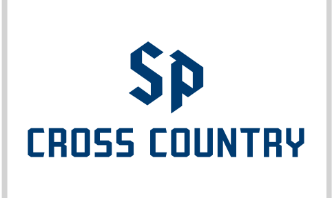 Saint Peter's Cross Country, monogram lockup, blue variant, cell 119