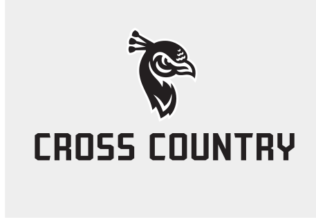 Saint Peter's Cross Country, mascot lockup, black/grey variant, cell 142