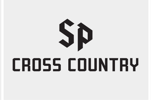Saint Peter's Cross Country, monogram lockup, black/grey variant, cell 143