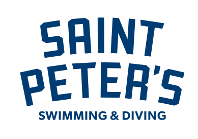 Saint Peter's Swimming & Diving, arched lockup, blue variant, cell 260