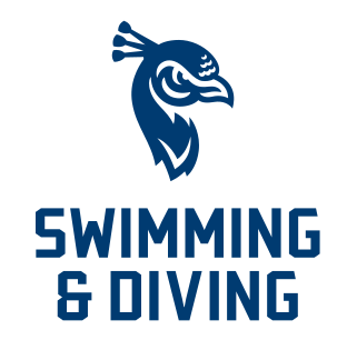 Saint Peter's Swimming & Diving, mascot lockup, blue variant, cell 262