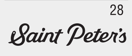 Saint Peter's Swimming & Diving, script lockup, black variant, cell 289