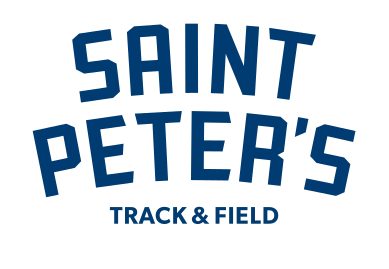 Saint Peter's Track & Field, arched lockup, blue variant, cell 266